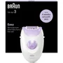 Braun Silk-épil 3 3-000 Depiladora con Cable, Púrpura y Blanco